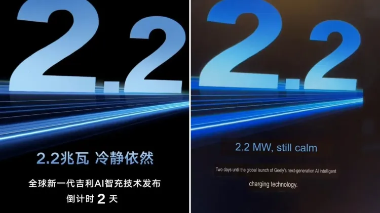 吉利以2.2兆瓦充电器超越比亚迪，实现4分钟电动车充电