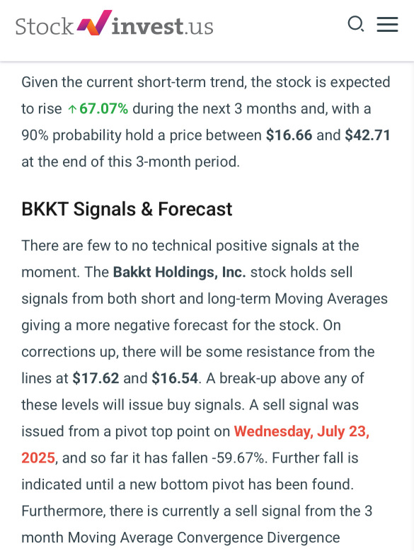 BKKT Signals & Forecast