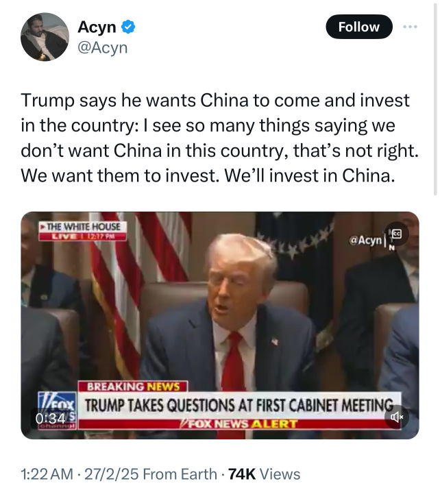 Trump wants to invest in China!