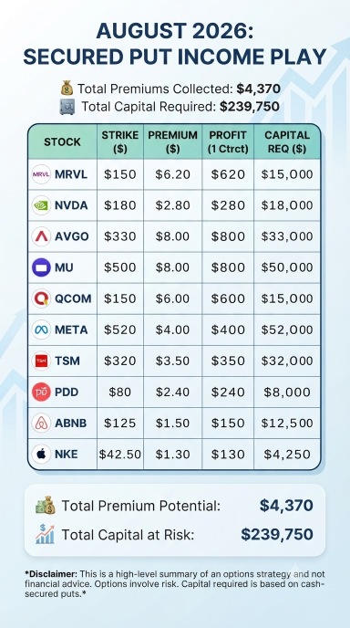 August cash-secured puts play