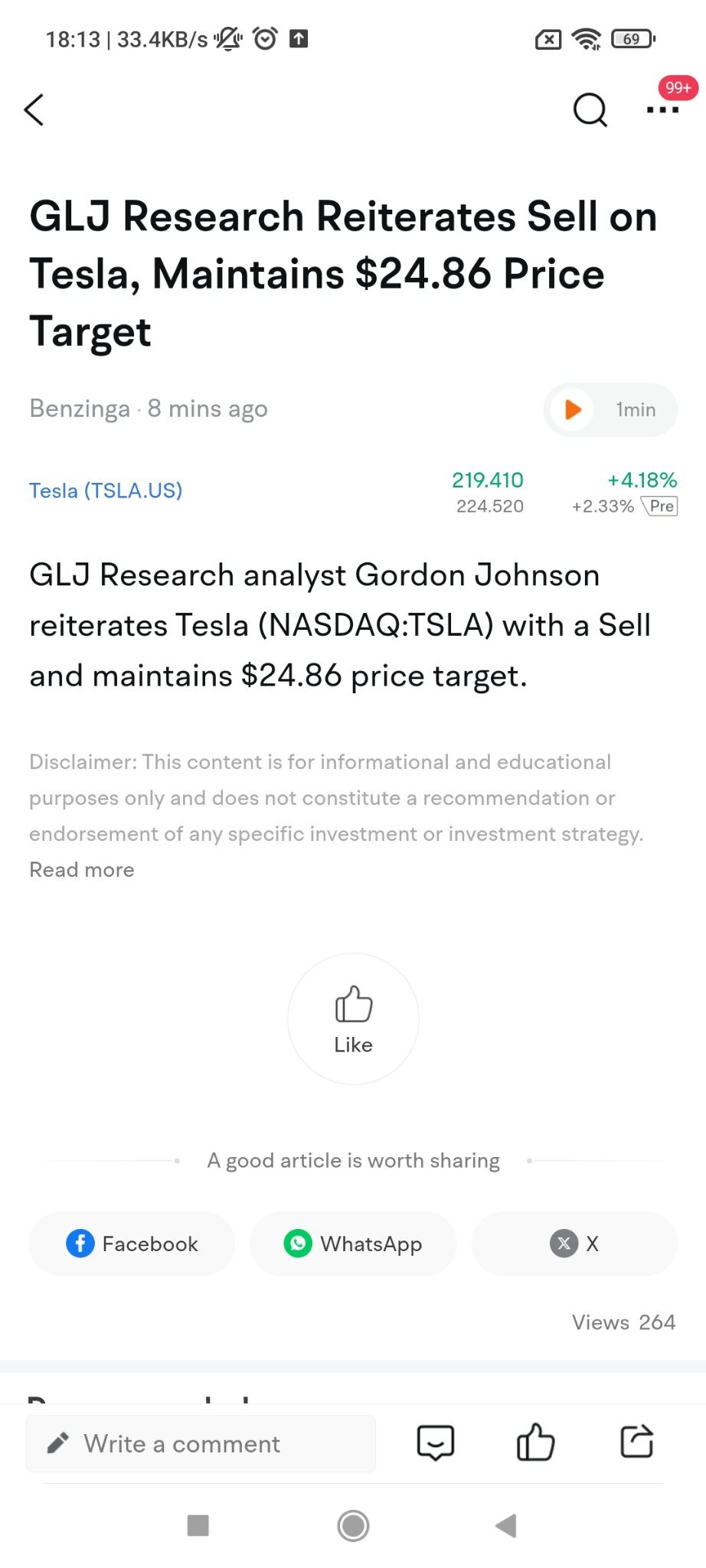 wtf ? tesla to go down $24.86?