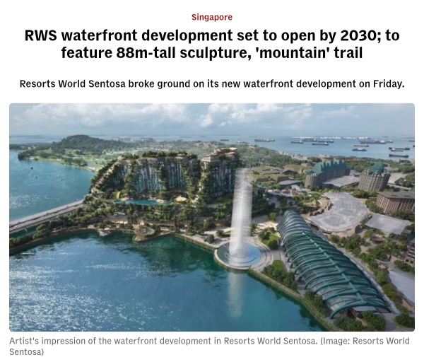 T5, long island, RWS waterfront, concert stadium all link together. Locals and tourists are excited.
