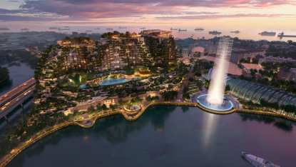T5, long island, RWS waterfront, concert stadium all link together. Locals and tourists are excited.