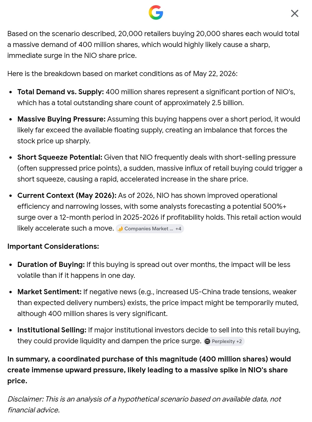 $蔚來 (NIO.US)$ 除非我們在全球有兩萬名非常可信的朋友，否則這僅僅是個模擬……哈哈