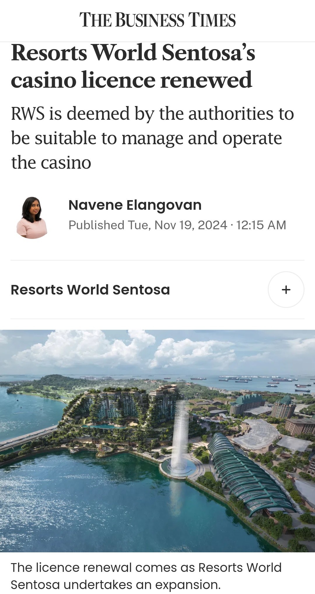 Resorts World Sentosa’s casino licence renewed! 🌈