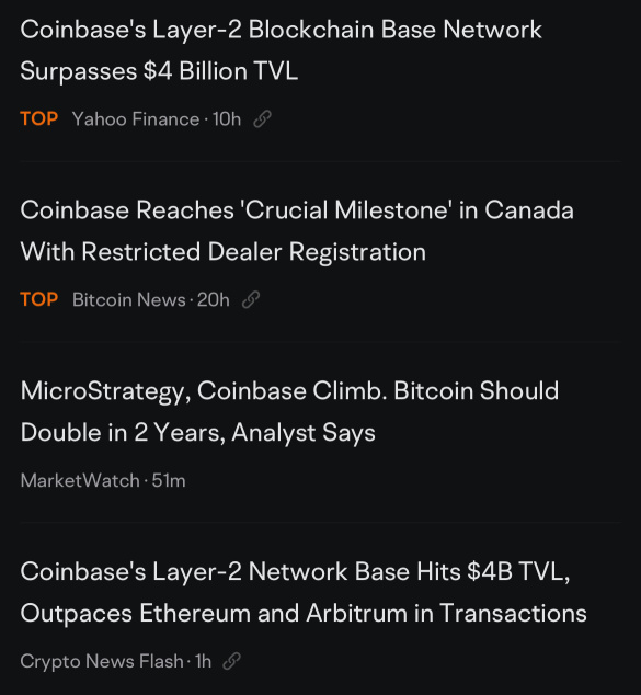 Seems like a big day for Coinbase