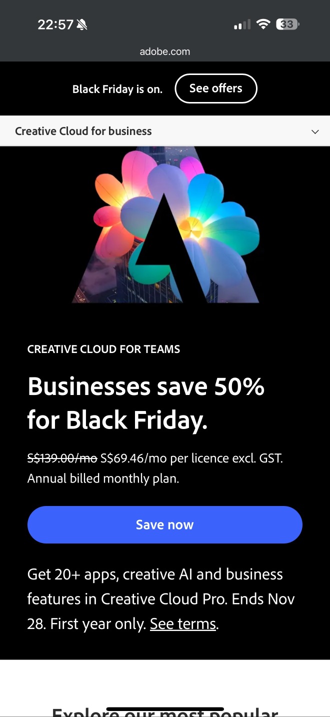 Black Friday sale is ON, please subscribe