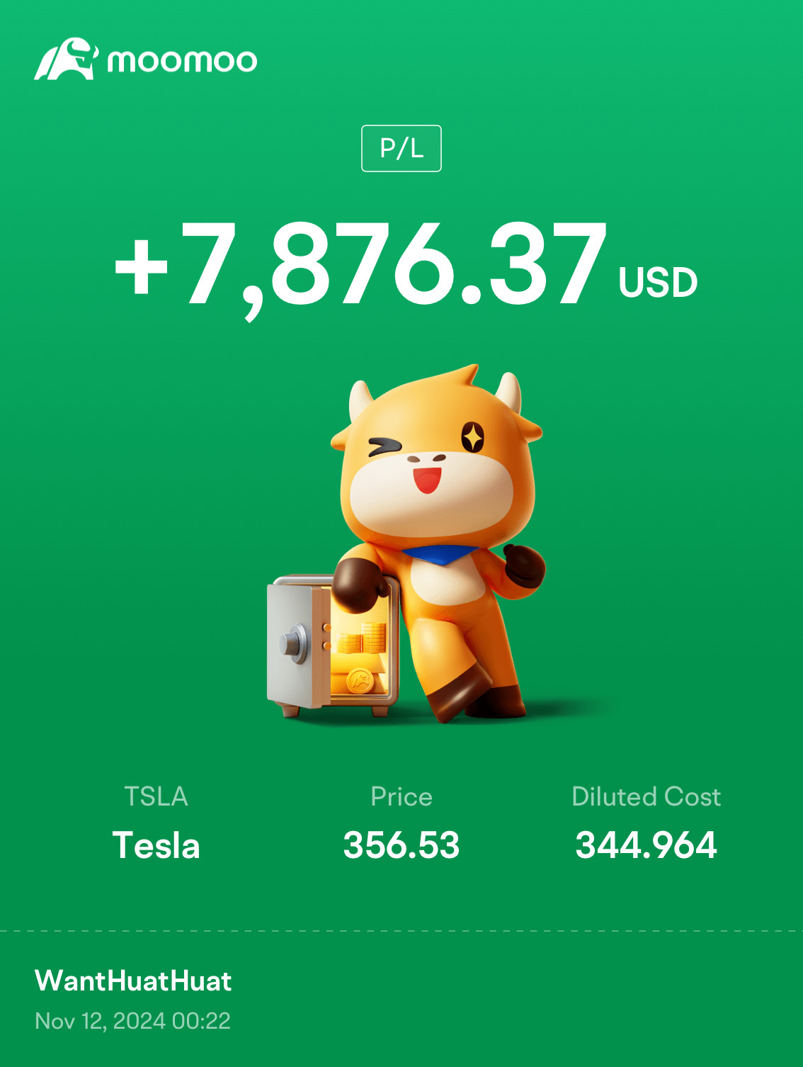 $特斯拉 (TSLA.US)$ 很高兴一切顺利