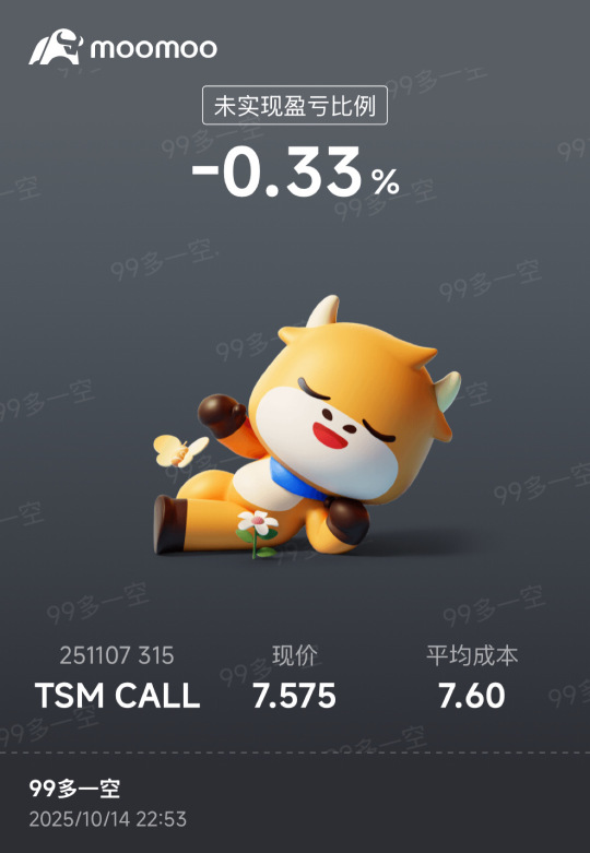 我都有点想做多了，暂时看多台积电