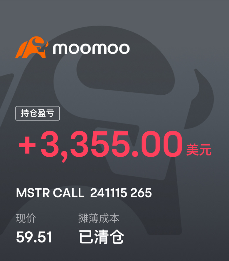 $MSTR 241115 265.00C$ 睡覺💤