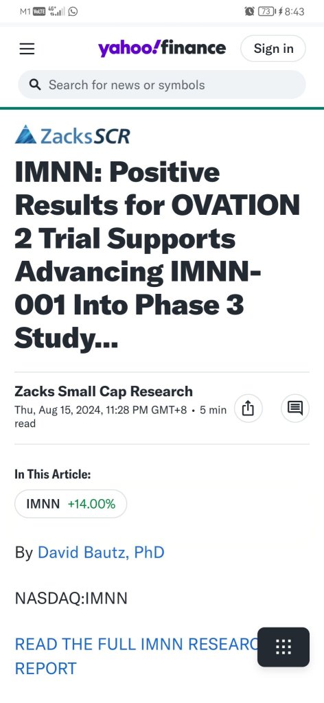 Positive results for Ovation 2 Trial