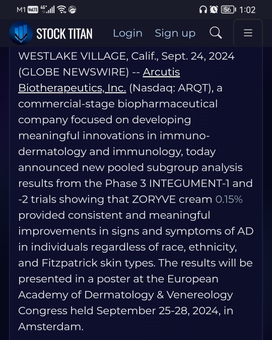 New Data Shows ZORYVE® (Roflumilast) Cream 0.15% Provided Consistent Improvement of Atopic Dermatitis in Individuals With Diverse Skin Types