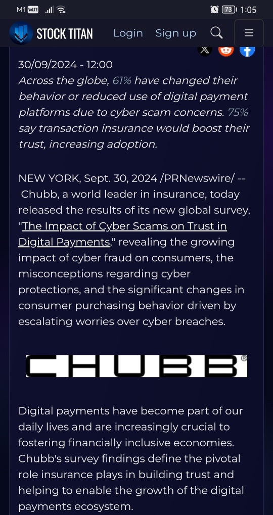 Chubb's Digital Payments and Cyber Scams Survey Finds Growing Impact of Fraud on Consumers; Harms Trust in Payment Methods