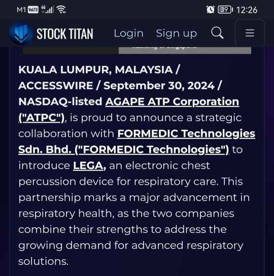 ATPC and FORMEDIC Technologies Announce Strategic Collaboration to Launch LEGA, a Revolutionary Respiratory Care Device