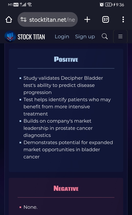 新研究显示，Veracyte 的 Decipher 膀胱测试可以预测膀胱癌患者的疾病分期升高。