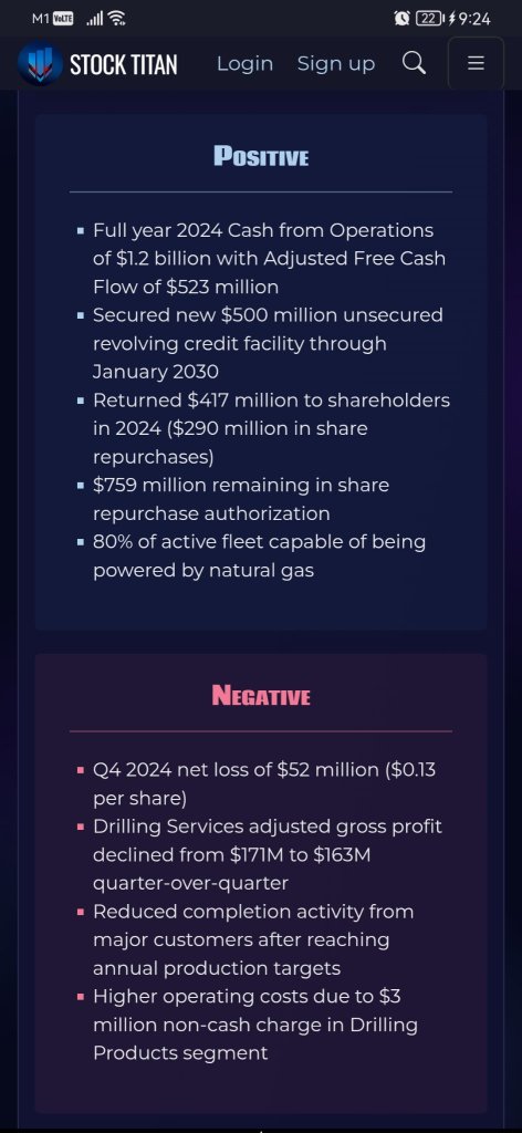 Patterson-UTI Energy Reports Financial Results for the Quarter Ended December 31, 2024