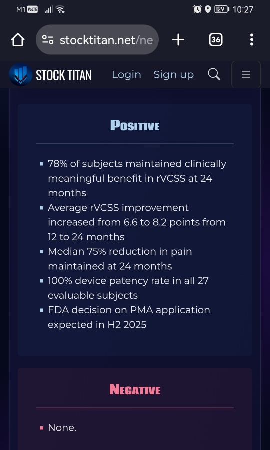 ヴィーナバルブ（R）米国主要試験の2年後フォローアップデータが、VESS 2025年度冬季総会で本日発表されます。