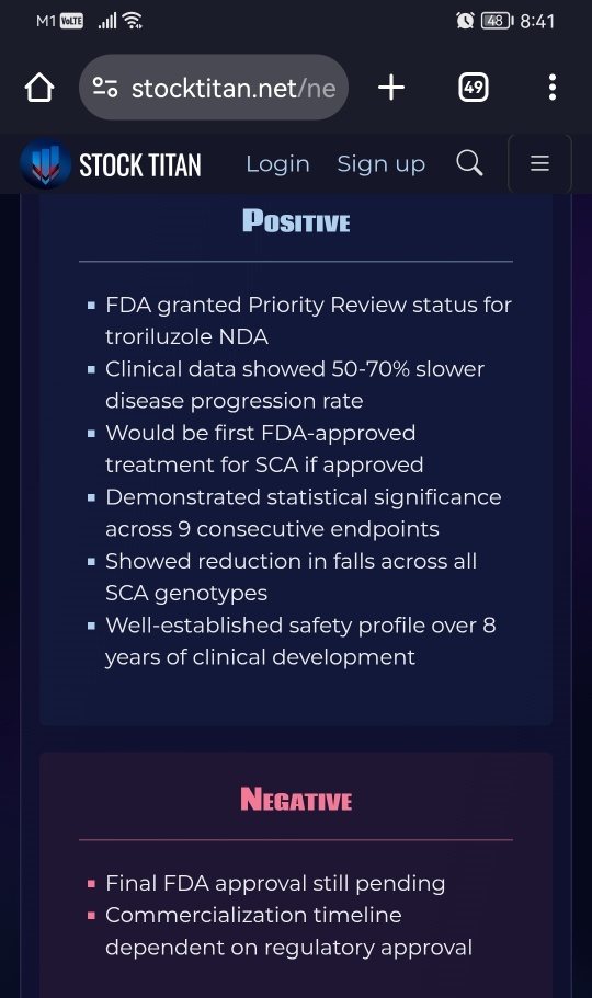 Biohaven Announces FDA Acceptance and Priority Review of Troriluzole New Drug Application for the Treatment of Spinocerebellar Ataxia