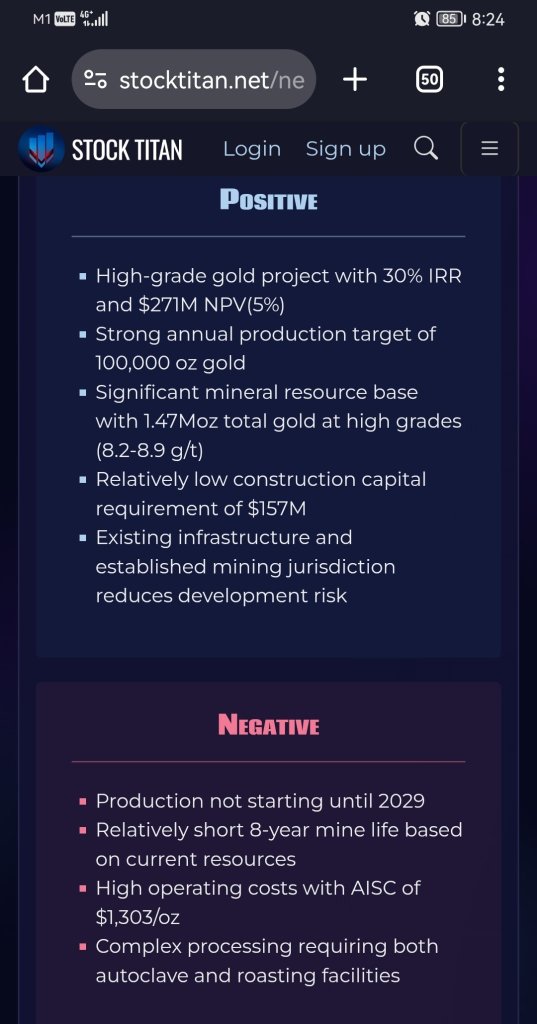 i-80 Gold Announces Positive Updated Preliminary Economic Assessment on the Cove Project, Nevada; After-Tax NPV(5%) of $271 Million with an After-Tax IRR of 30% at US$2,175/oz Au