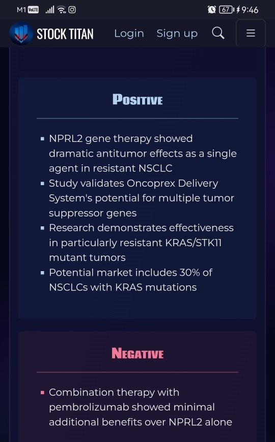 Genprex Collaborators Find NPRL2 Gene Therapy Using Oncoprex® Delivery System is a Potential Treatment for Anti-PD1 Resistant Non-Small Cell Lung Cancer