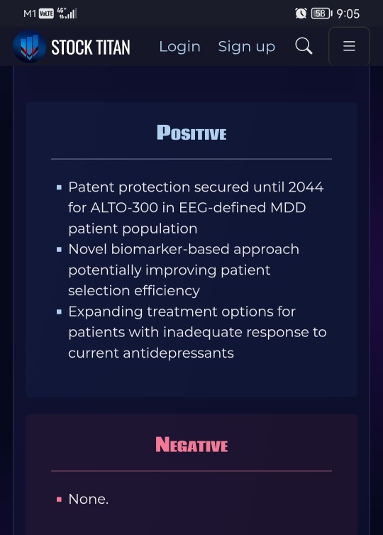 Alto Neuroscience Announces U.S. Patent Granted Covering ALTO-300 as a Treatment for Patients with Major Depressive Disorder Characterized by an Electroencephalogram Biomarker