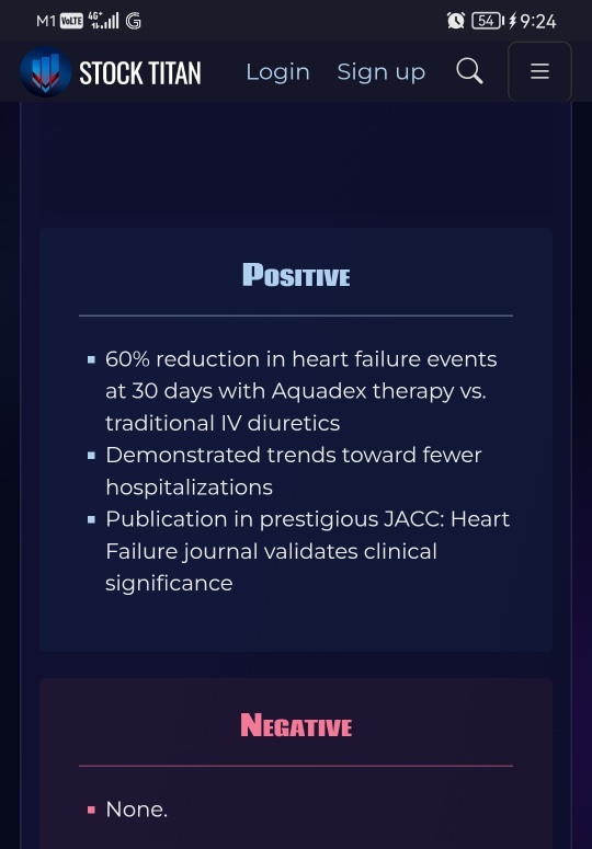 JACC: Heart Failure Paper Reports Promising Findings of Aquadex Therapy in Updated AVOID-HF Study Analysis