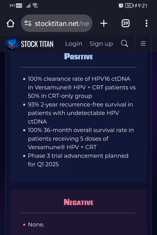 PDSバイオテックは、臨床がん剤研究に発表されたIMMUNOCERV試験におけるVersamune® HPVの血中腫瘍DNAの結果を発表しました