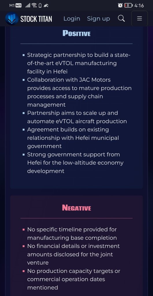 EHang Partners with JAC Motors and Guoxian Holdings to Build eVTOL Manufacturing Base in Hefei