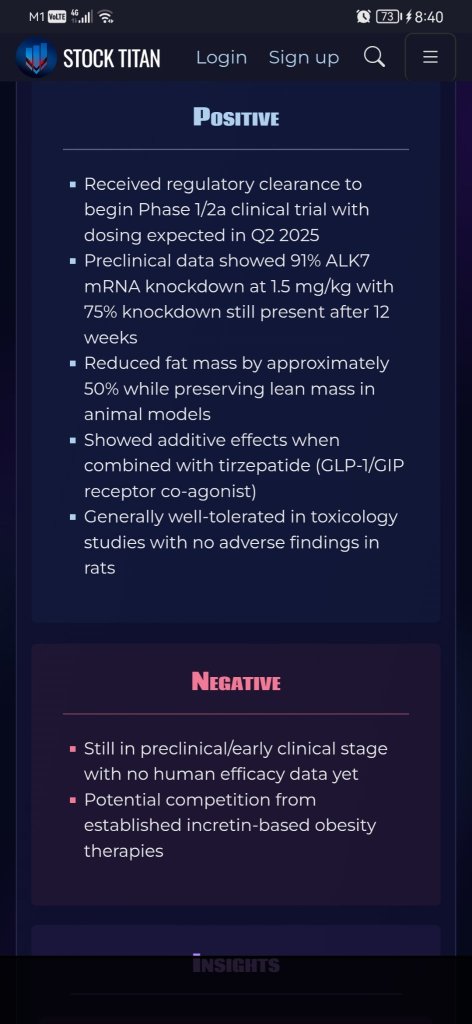 Arrowhead Pharmaceuticals Presents Preclinical Data on ARO-ALK7 for Treatment of Obesity