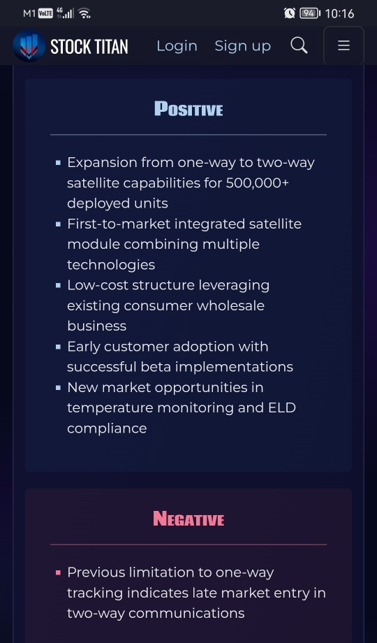 Globalstar Announces Two-Way Satellite IoT Solution