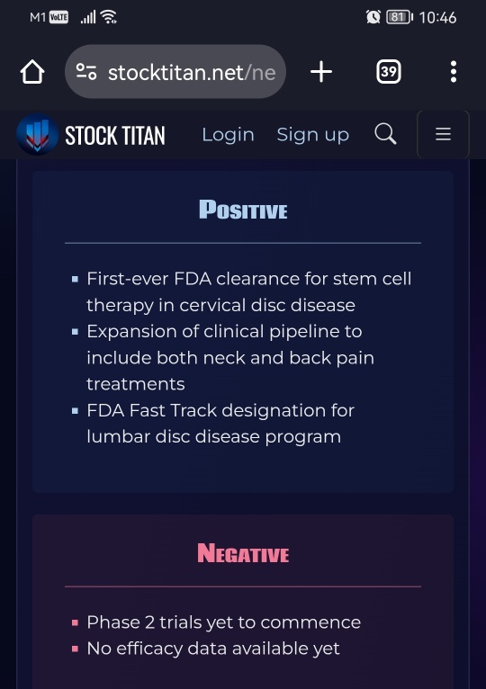 BioRestorative Announces FDA Clearance of IND for Phase 2 Trial of BRTX-100 in Chronic Cervical Discogenic Pain