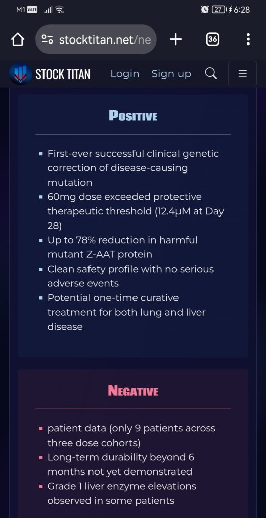 Beam Therapeutics 宣布在阿尔法-1抗胰蛋白酶缺乏症 (AATD) 1/2期临床试验中首次获得 BEAM-302 的积极初步数据，展示了对致病基因的首次临床基因修正。