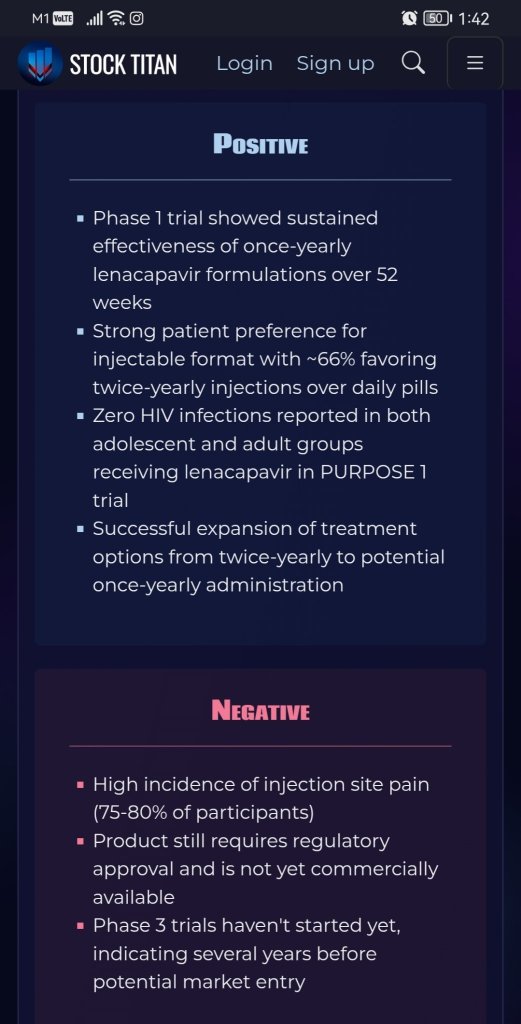 吉利德的 investigational 一年一次的 Lenacapavir HIV 预防的首次临床数据在 CROI 2025 上发布，并发表在《柳叶刀》上