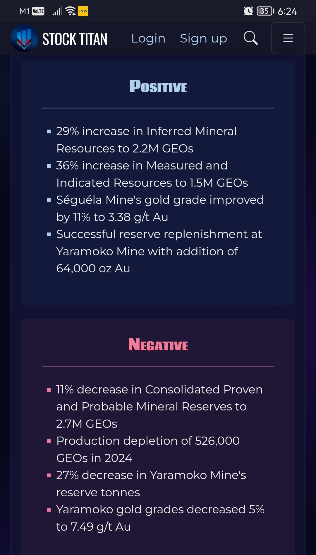 Fortuna报告更新的矿产储量和矿产资源