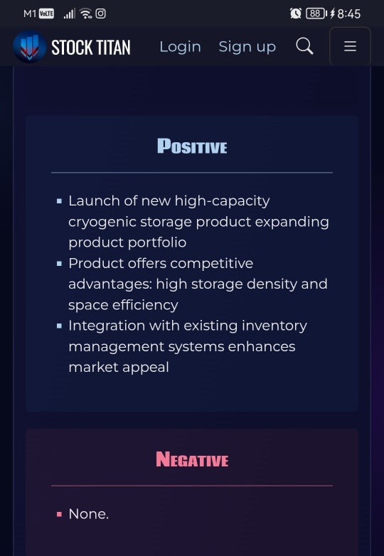 Cryoport's MVE Biological Solutions Expands High-Efficiency Cryogenic Freezer Series With Answer to Evolving Needs of Fertility Clinics, Biorepositories and Clinical Laboratories