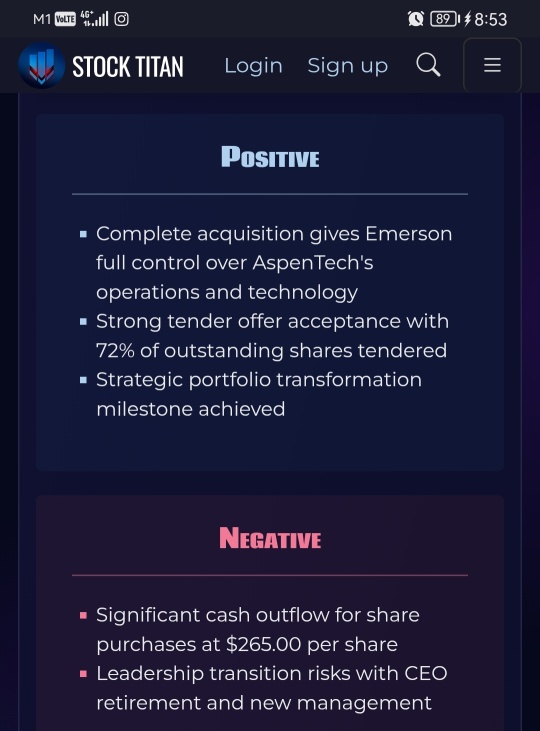 Emerson Completes Acquisition of Remaining Outstanding Shares of AspenTech