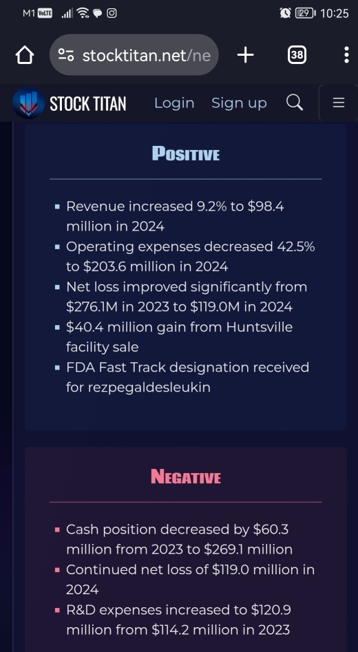 Nektar Therapeutics Reports Fourth Quarter and Full Year 2024 Financial Results