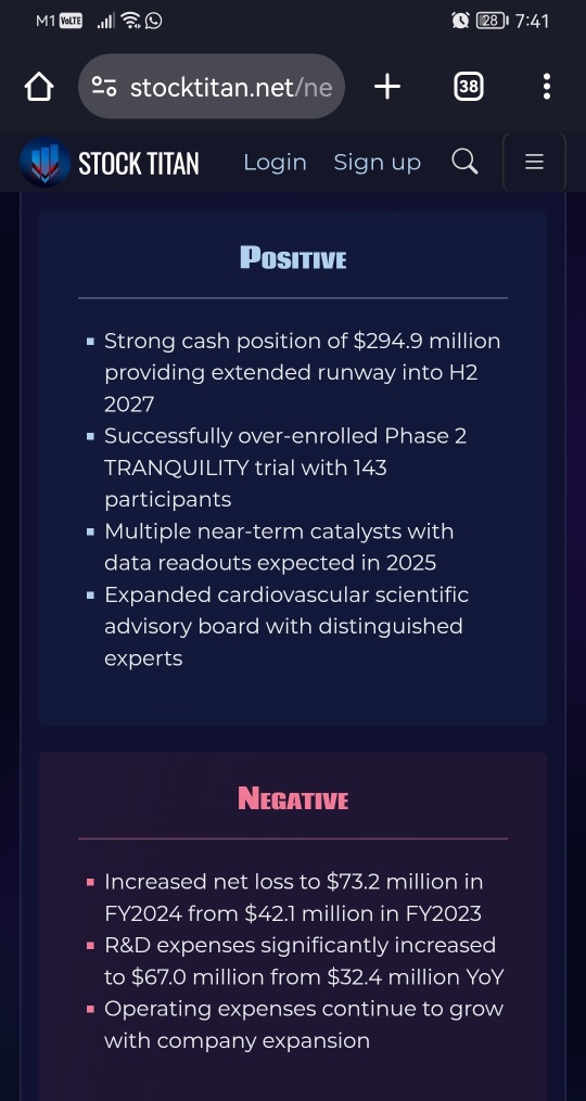 Tourmaline Bio Reports Fourth Quarter and Full Year 2024 Financial Results and Recent Business Highlights