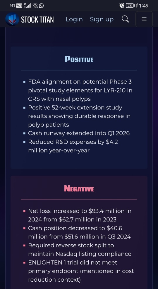 Lyra Therapeutics公佈2024財年第四季度和全年財務結果，並提供公司更新