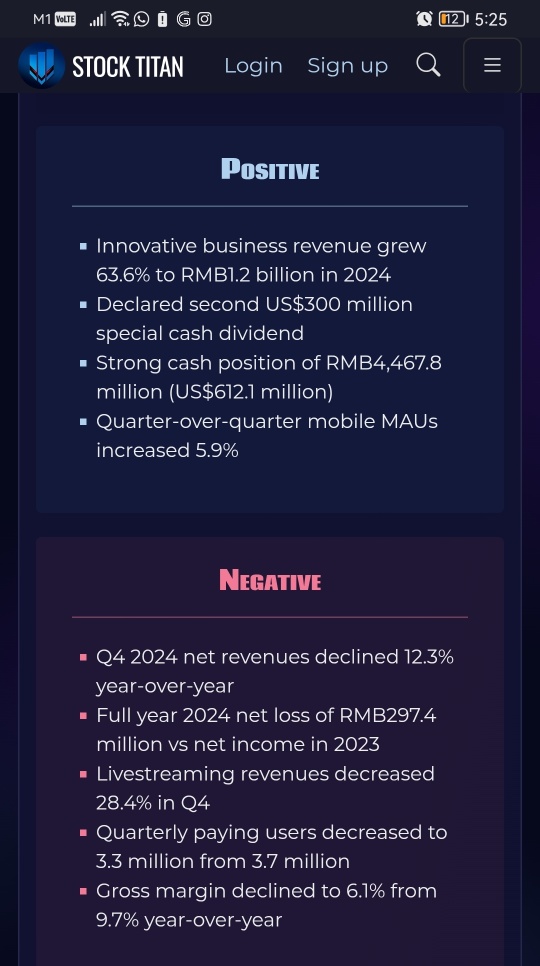 Dou Yu International Holdings Limited Reports Fourth Quarter and Full Year 2024 Unaudited Financial Results