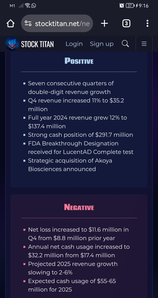 Quanterix Releases Financial Results for the Fourth Quarter of 2024