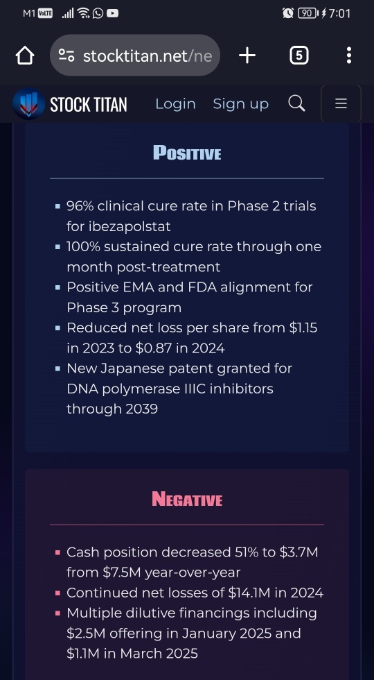 Acurx Pharmaceuticals, Inc. Reports Fourth Quarter and Full Year 2024 Results and Provides Business Update