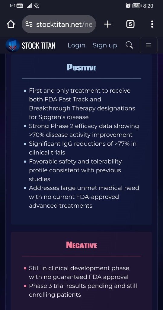 Nipocalimab, the first and only investigational treatment to be granted U.S. FDA Breakthrough Therapy designation for the treatment of adults with moderate-to-severe Sjögren's disease, has now receiv