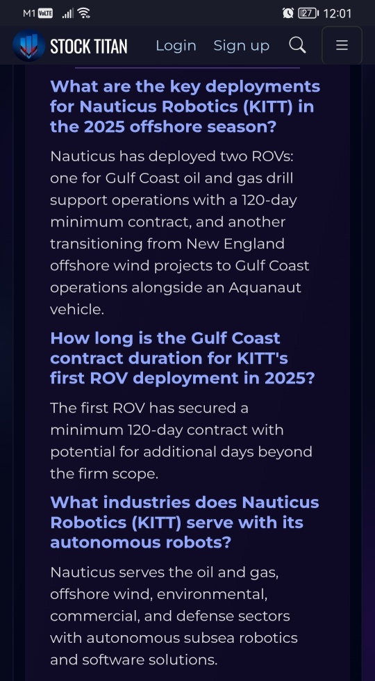 Nauticus Robotics Announces Start of the 2025 Offshore Season