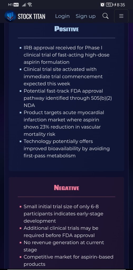 Aspire Biopharma Holdings, Inc.宣布获得伦理委员会批准进行人类临床试验，研究一种口服黏膜快速起效高剂量阿司匹林制剂