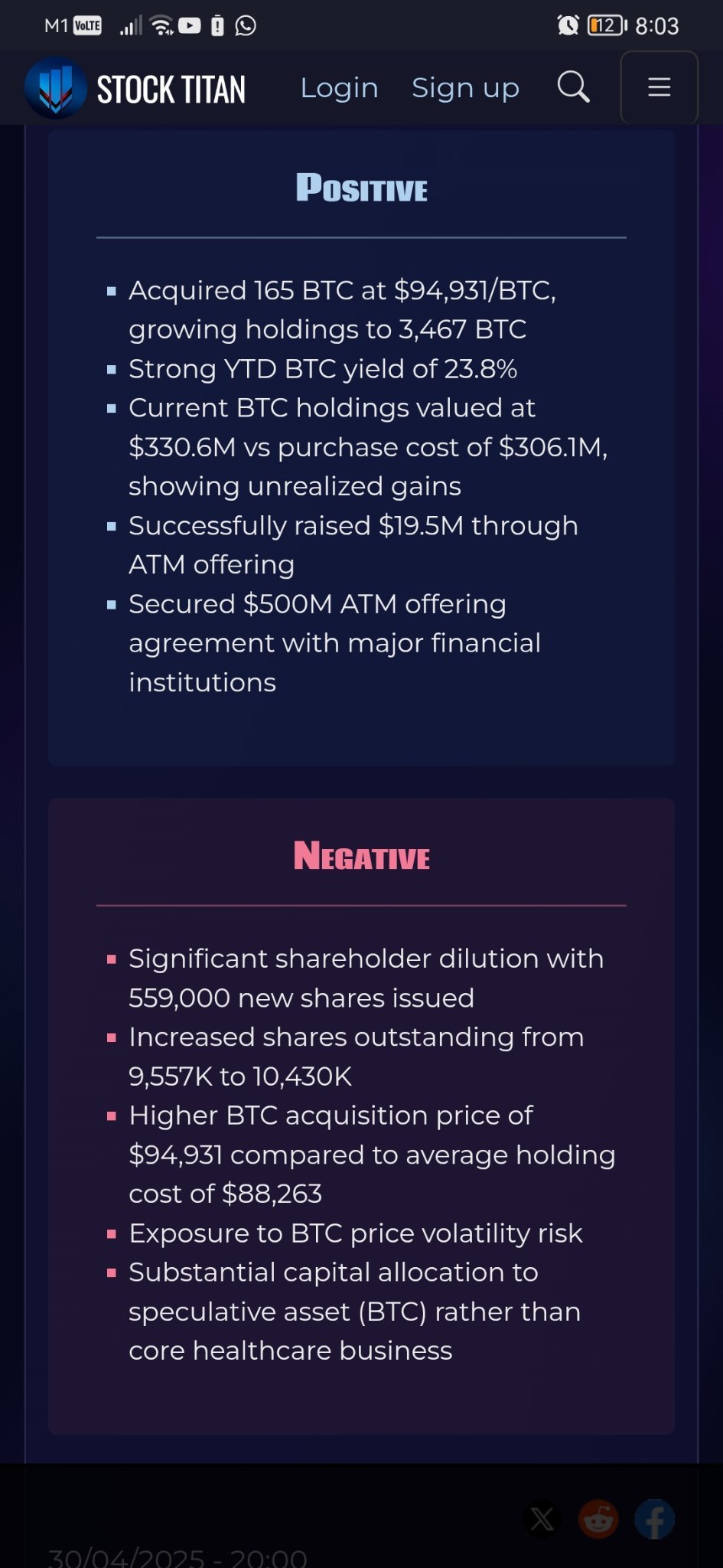 Semler Scientific® Announces Updated BTC & ATM Activity; Pur... - moomoo  Community