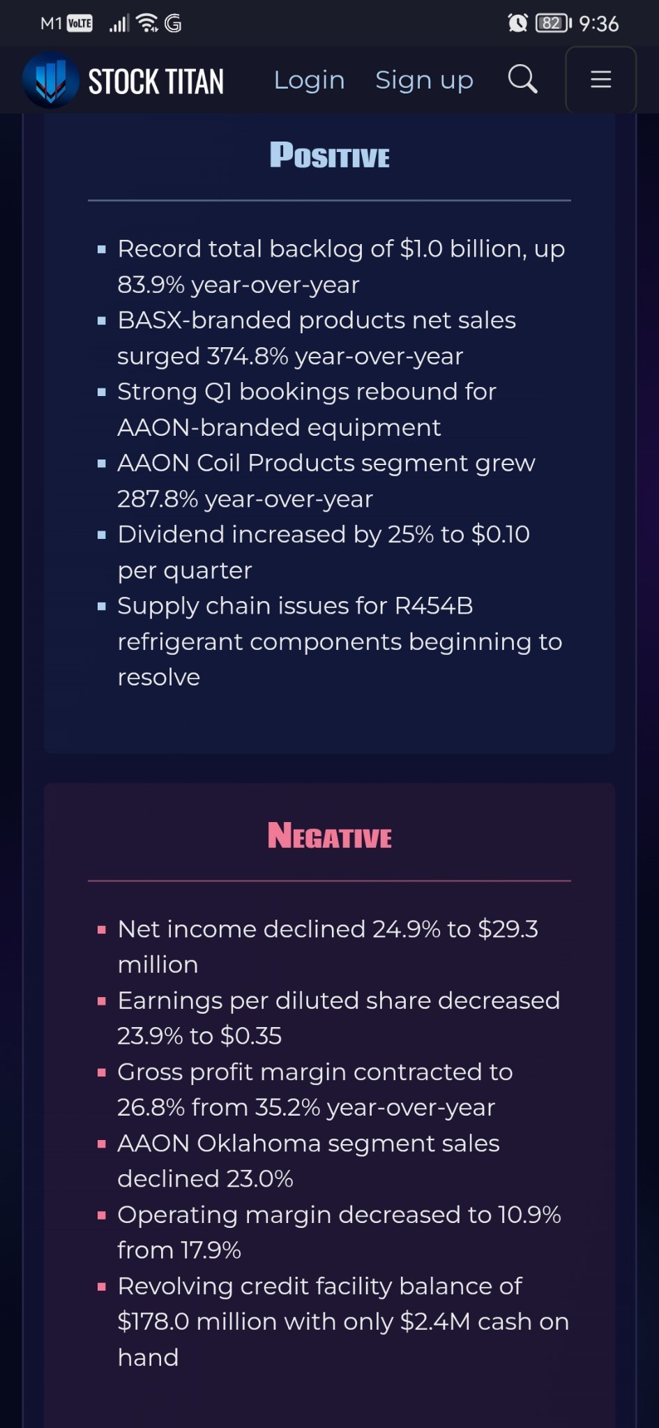AAON Reports Sales & Earnings for the First Quarter of 2025 - moomoo  Community