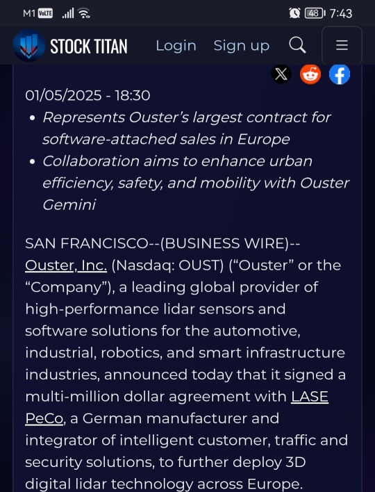 Ouster與LASE PeCo簽署數百萬美元協議，在歐洲部署激光雷達驅動的智慧城市解決方案