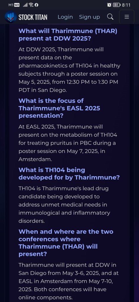 Tharimmune的摘要已被接受在即將到來的DDW和EASL會議上進行展示