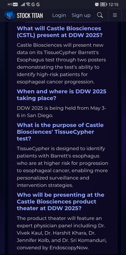 New Data at DDW 2025 Further Demonstrates the TissueCypher® Test's Ability to Identify Patients at Increased Risk for Developing Esophageal Cancer